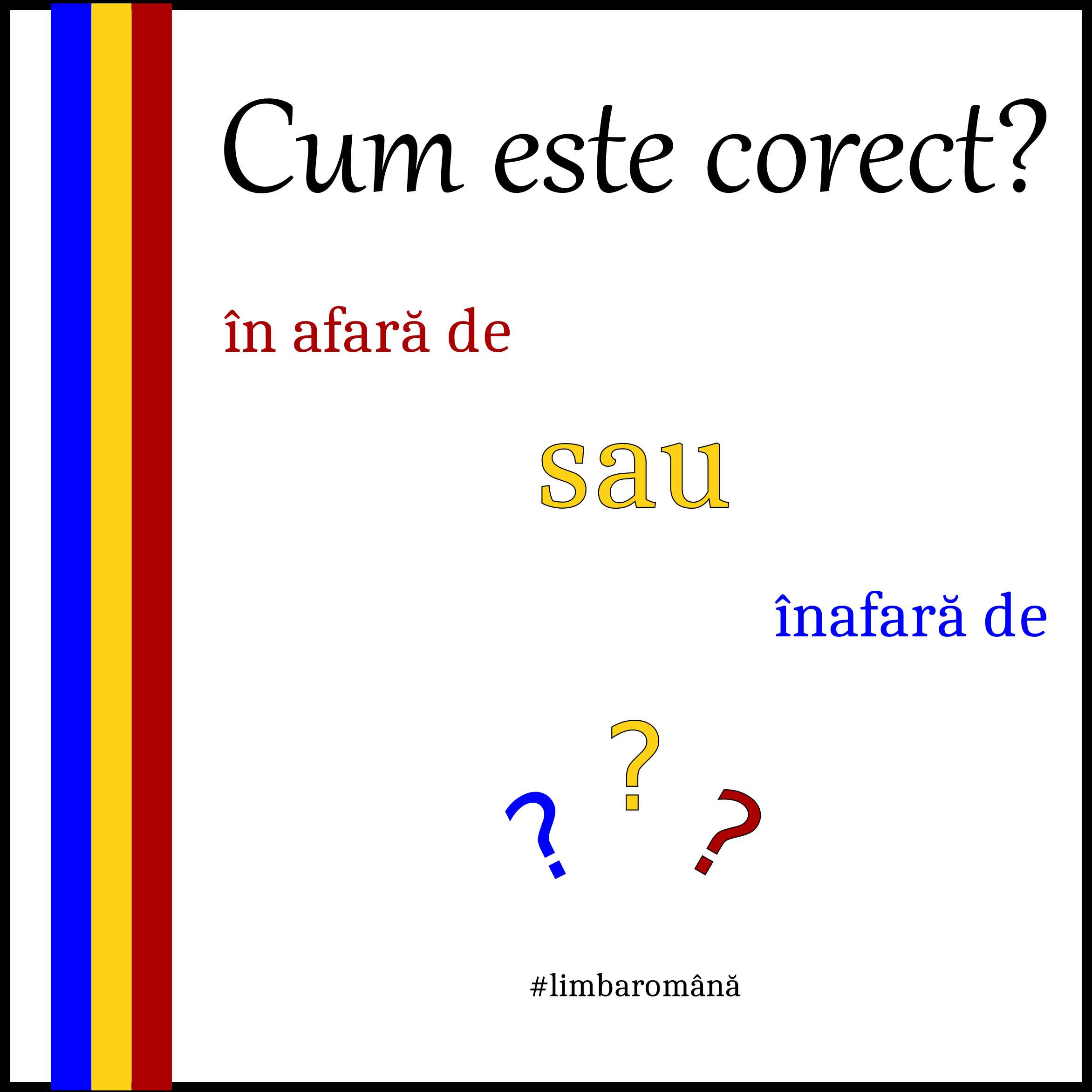 în afară de